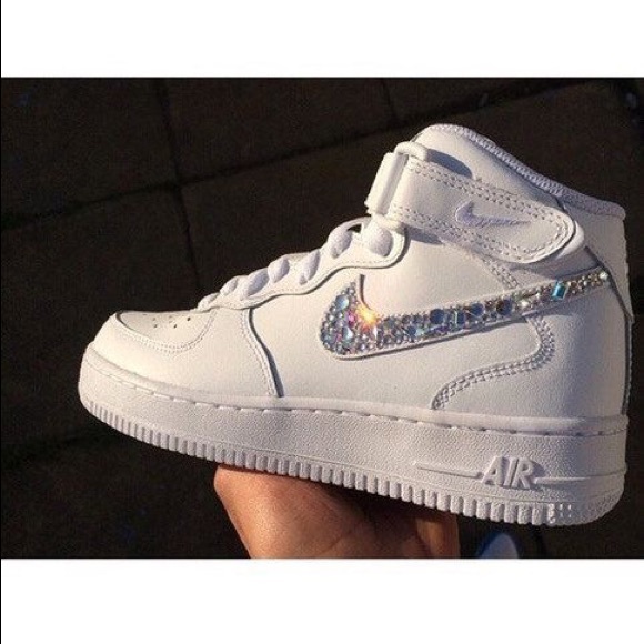 Nike Shoes - Custom AF1 HI: crystals 💎💎 Nike Shoes - Custom AF1 HI: crystals 💎💎
